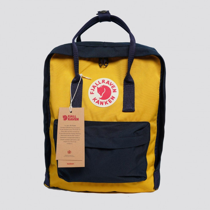 kanken navy warm yellow